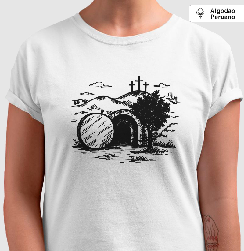 Ele Ressuscitou, Ele Vive - Algodão Peruano