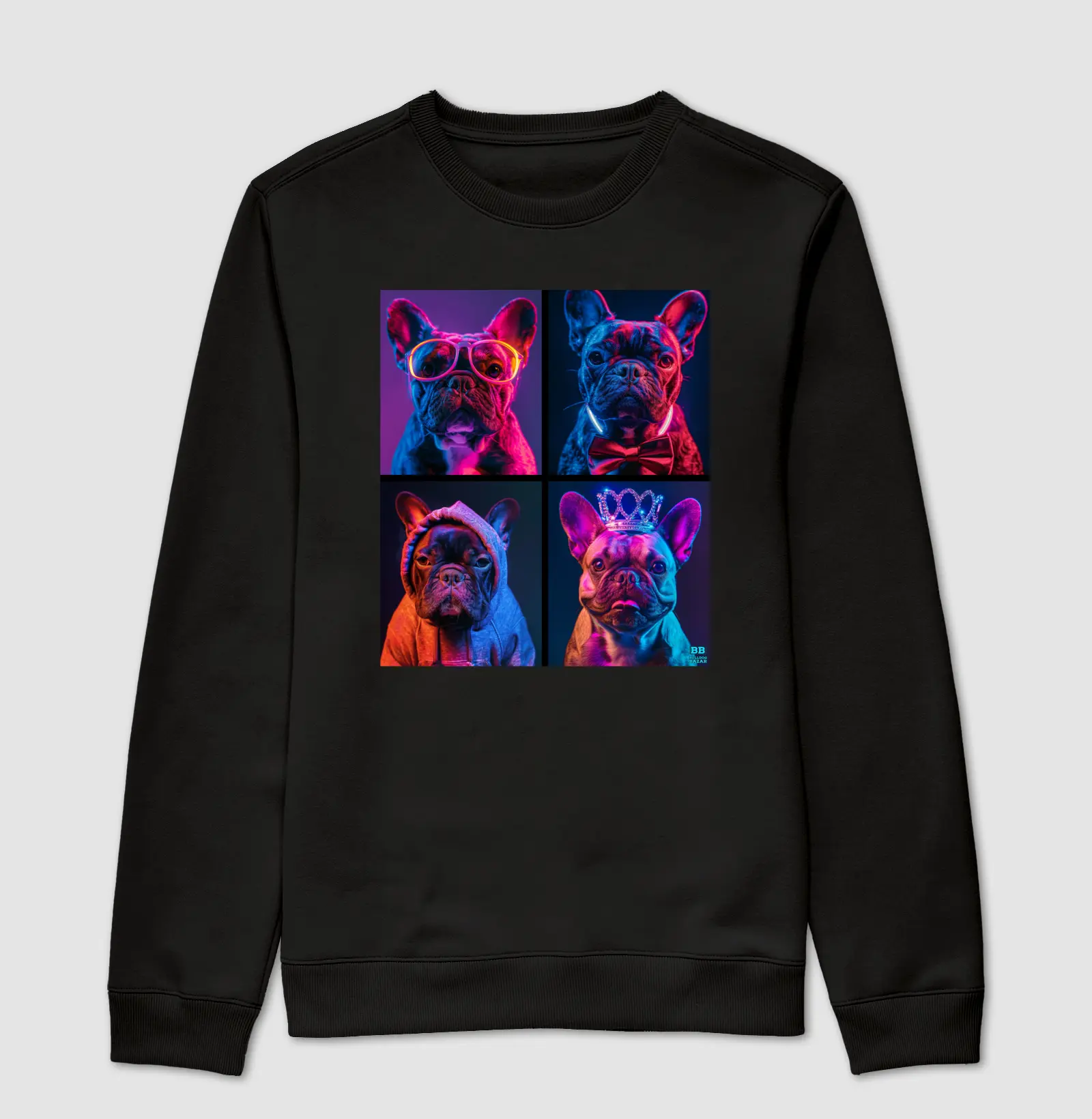 Sueter Bulldog Frances "Neon Grid 2"