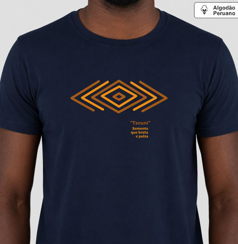 T-shirt Indígena- Grafismo "Tseuni"