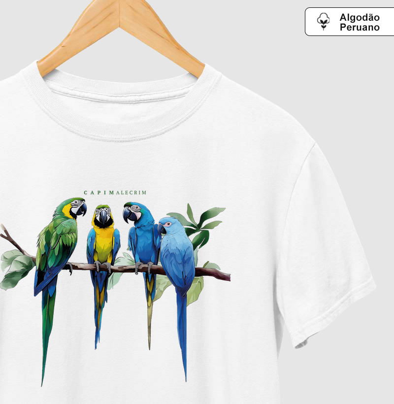 T-shirt Araras - Algodão Peruano