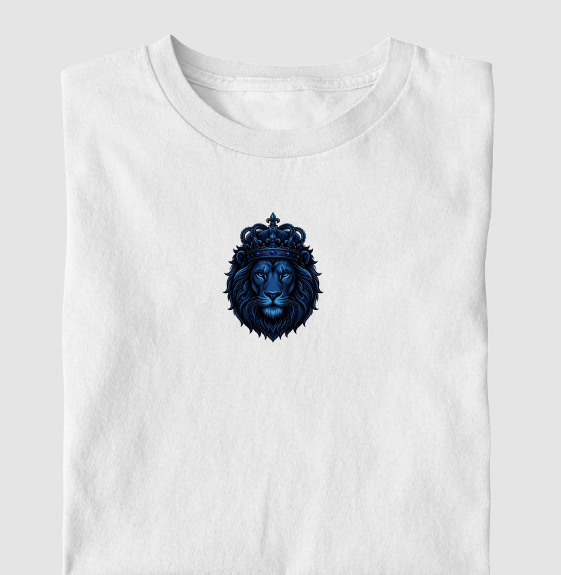 Camiseta Masculina Leão Celeste Minimalista - Camiseta