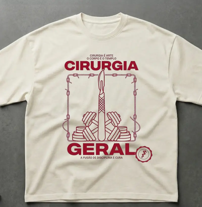 Camiseta Oversized — Cirurgia Geral: Gym