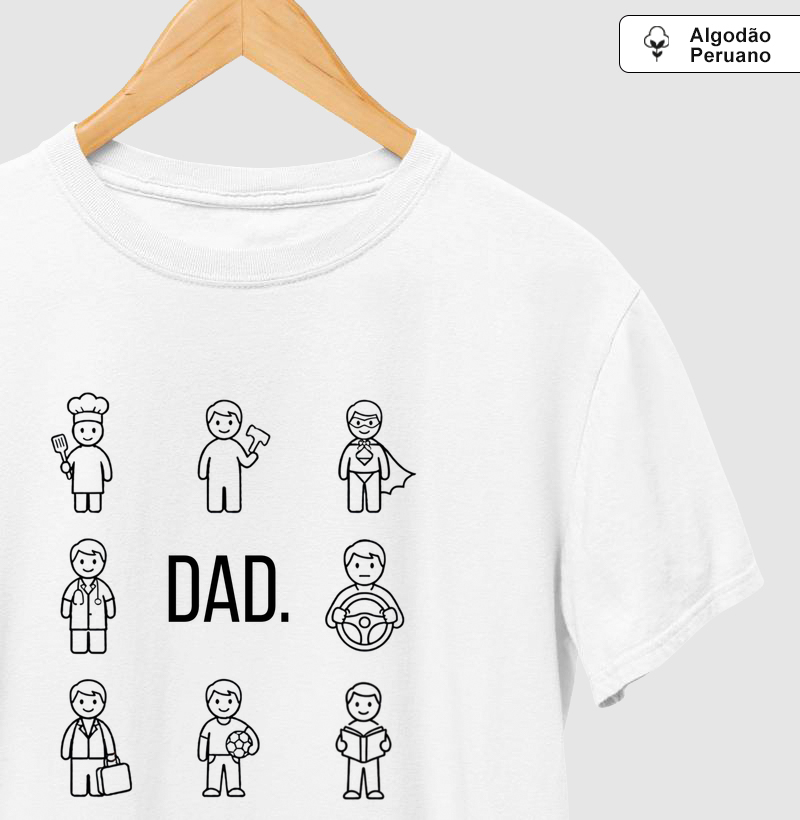 Camiseta Algodão Peruano Dad