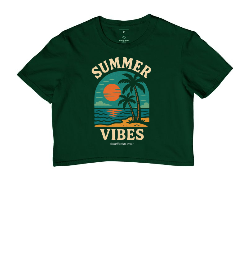 Summer Vibes - Top Cropped Feminino - Cropped