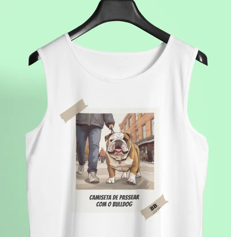 Regata Bulldog Inglês "Camiseta de Passear"