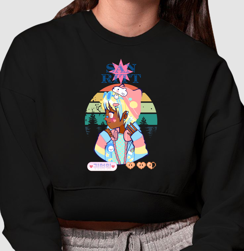 Cropped Moletom  S★R heart