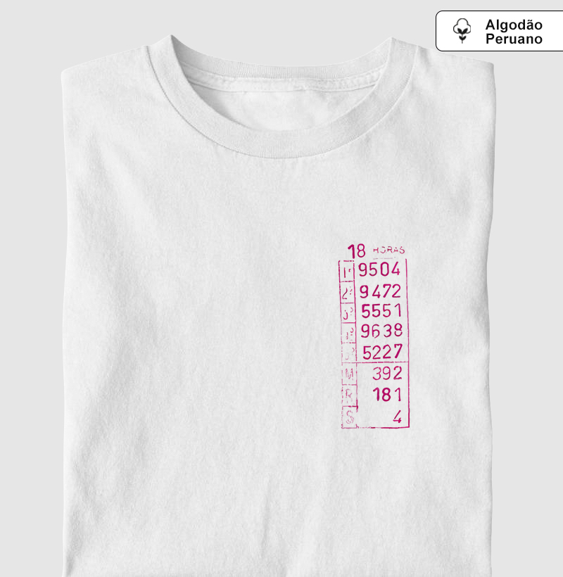 Algodão Peruano - Talão do Jogo do Bicho