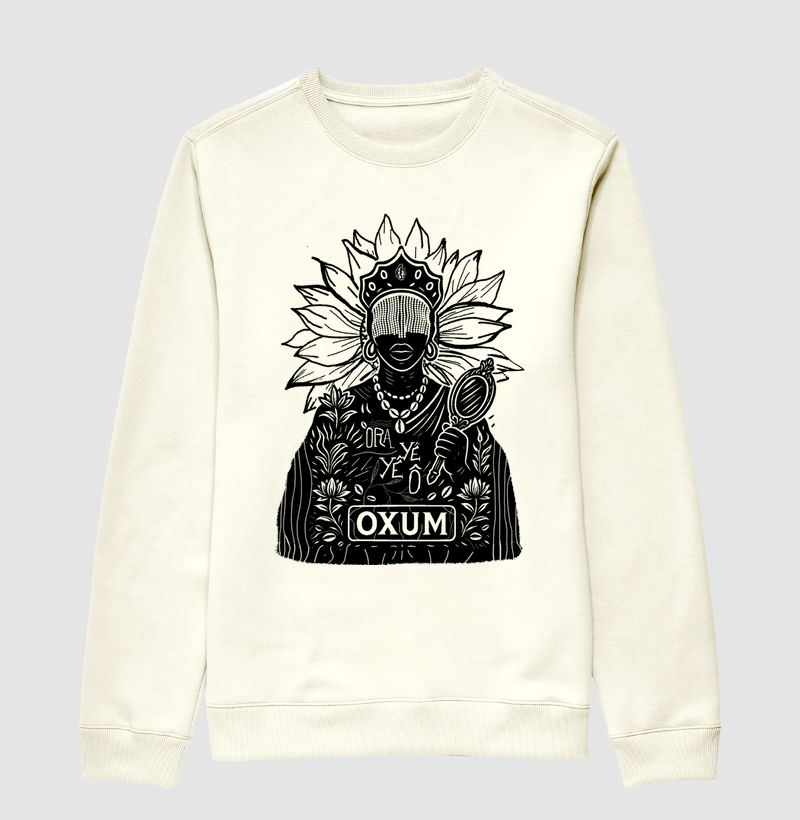 Moletom Careca Oxum (estampa preta) Unisex