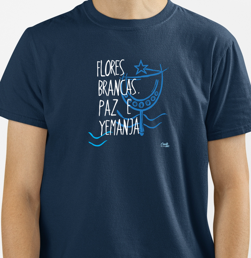 Camiseta Yemanjá Flores