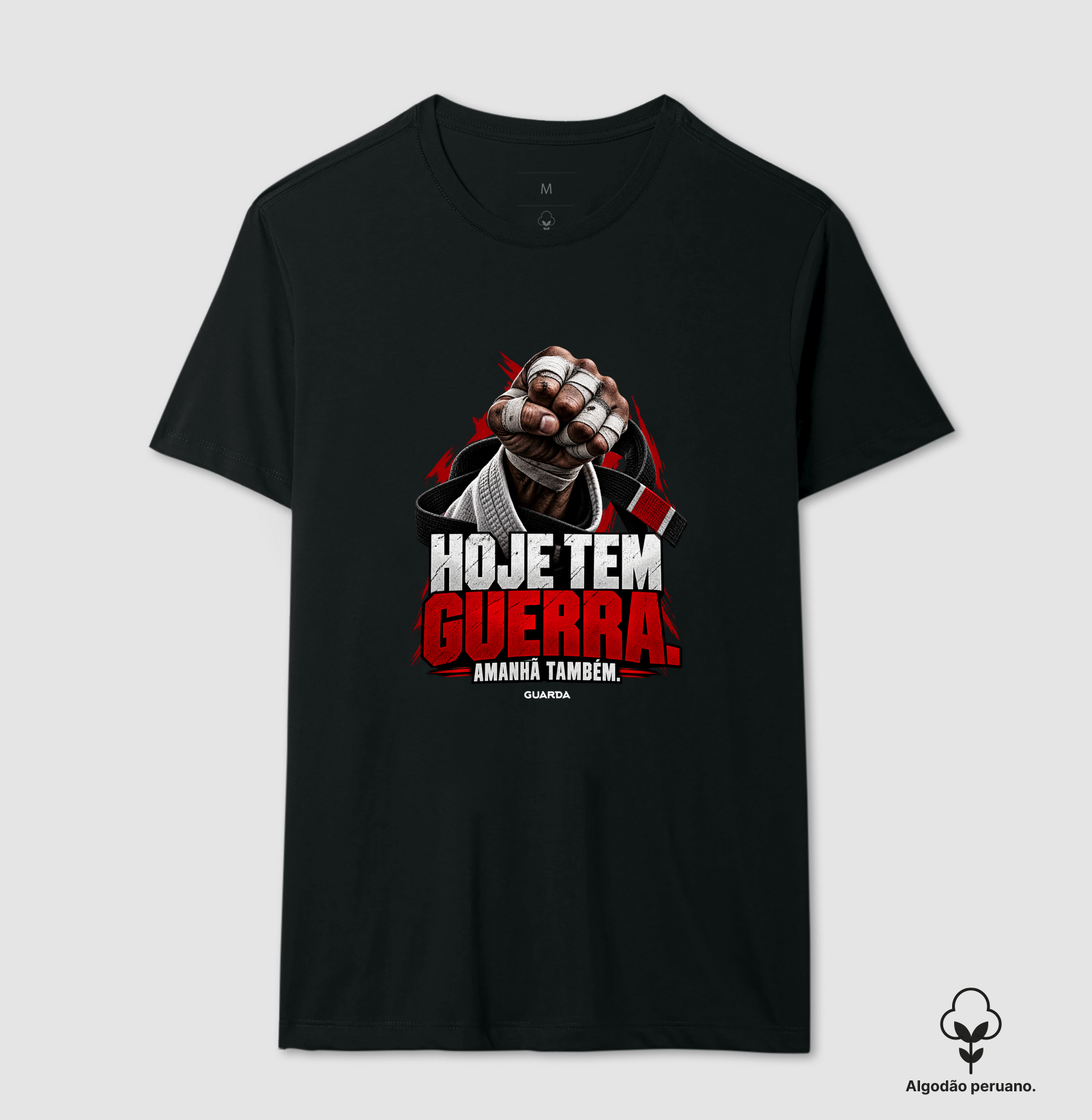 Hoje Tem Guerra, Amanhã Também - Camiseta Algodão Peruano