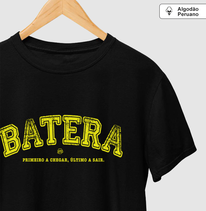 Batera. Primeiro a chegar, último a sair (preta e amarela)