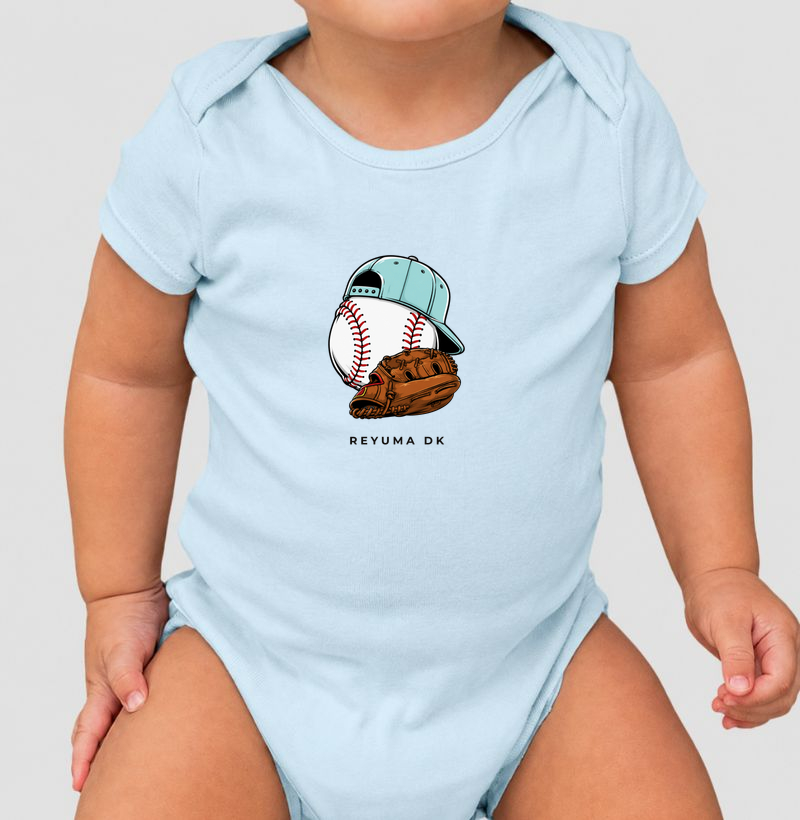 Camiseta Masculina, Feminina, Babylook e Unissex de Algodão Peruano Baseball "Cap & Glove" 