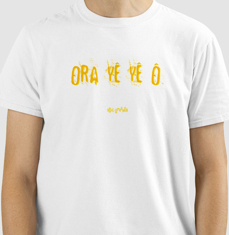 camiseta OXUM saudação masculina