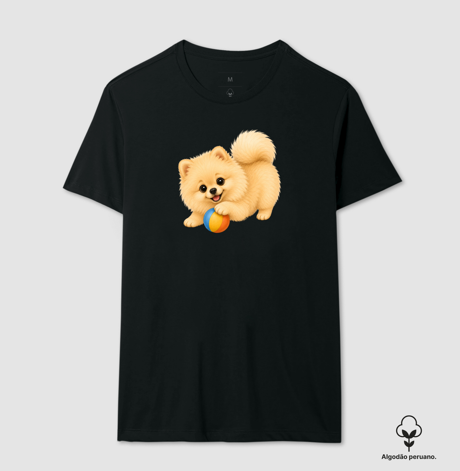 Spitz Alemão - Desenho Animado - Camiseta Algodão Peruano