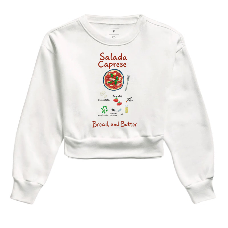 Moletom Cropped Salada Caprese
