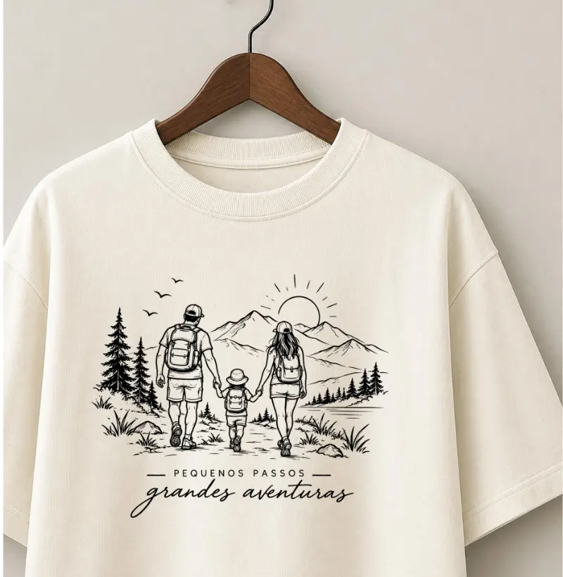 Camiseta Oversized | Unissex  | Pequenos Passos - Grandes Aventuras