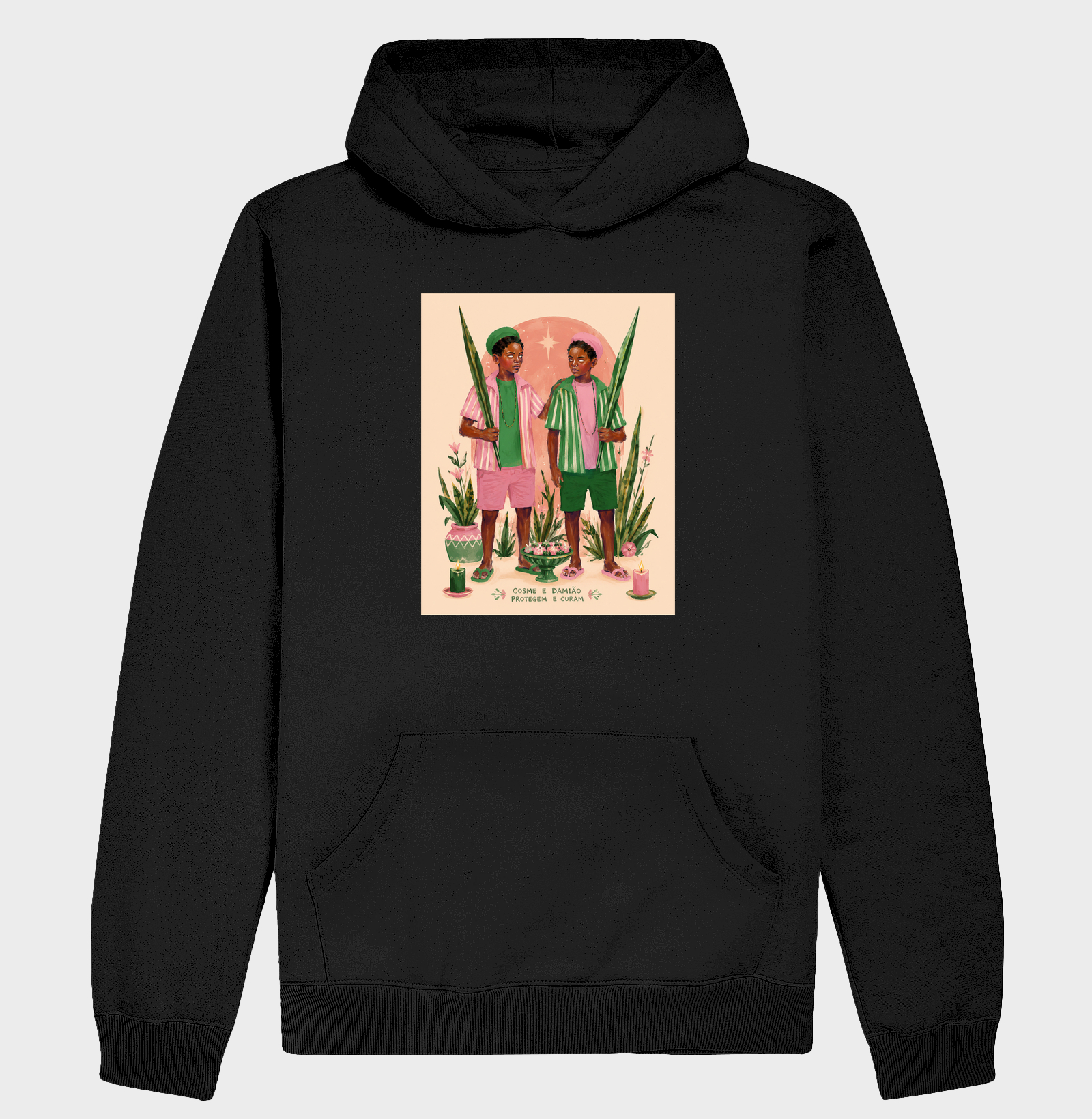 Cosme e Damião protegem e curam - Hoodie Moletom