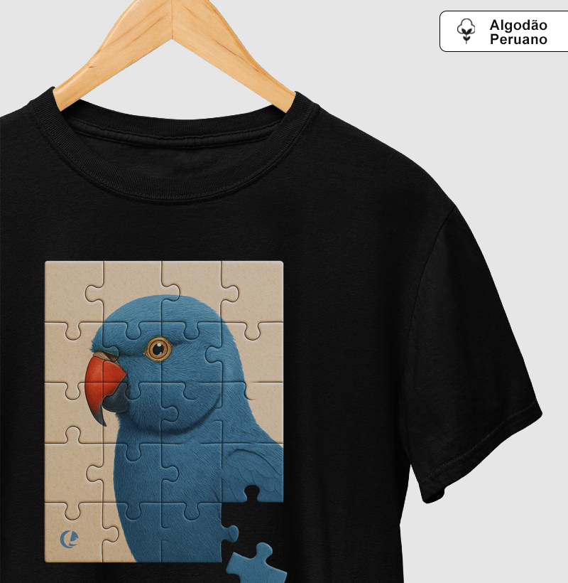 Camiseta Algodão Peruano Ringneck - Quebra Cabeça