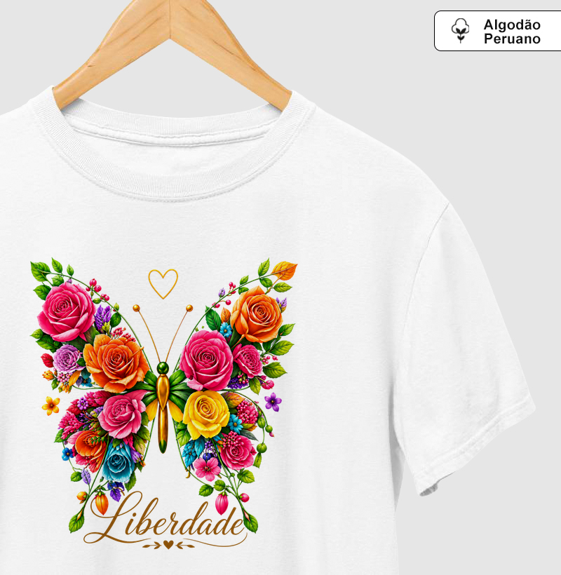 Camiseta Borboleta Liberdade