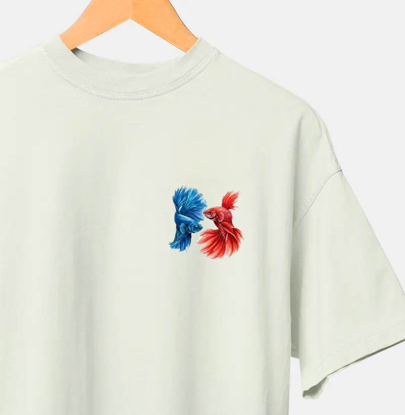Peixes - Mini - Bettas - Camiseta Oversized