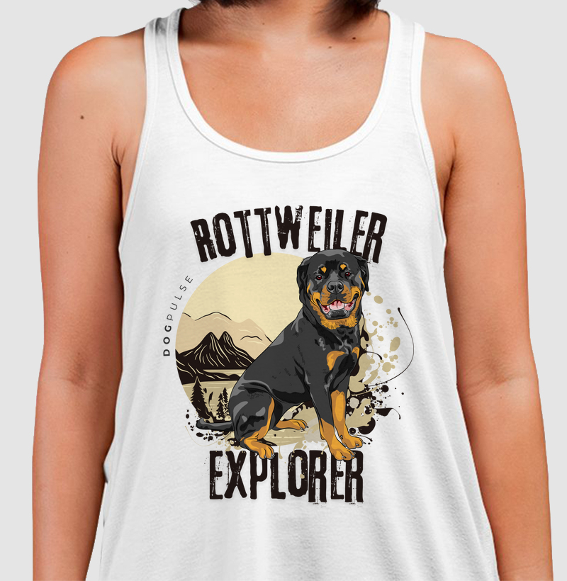 Camiseta Regata Dog Pulse Rottweiler Explorer – Fearless Companion