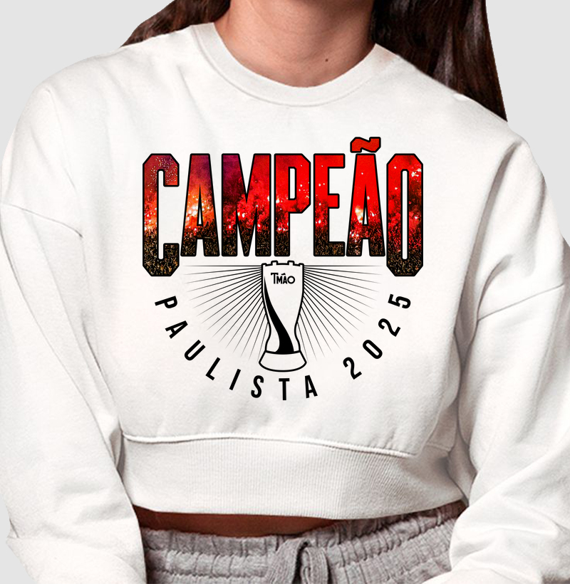Moletom Cropped - Campeão Paulista 25