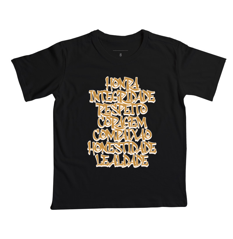 Camiseta Princípios do Bushido - Infantil