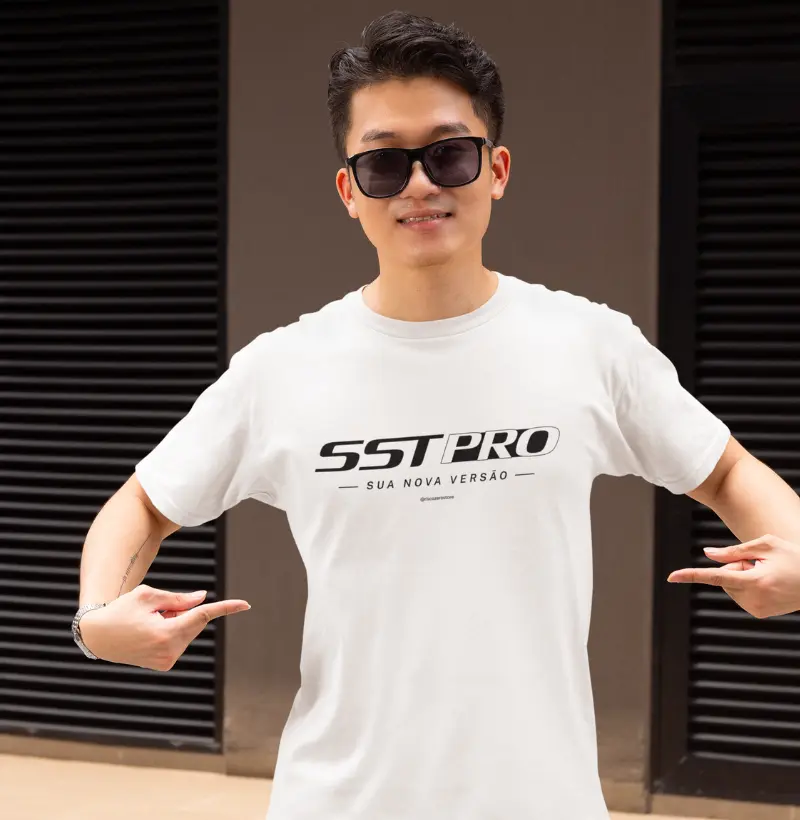 T-Shirt Masculina Branca - SST PRO