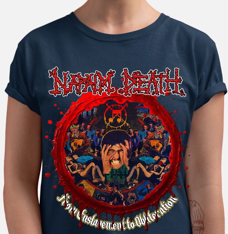 トップス HERESY vintge s.o.b ripcord napalm death PUNK ANTIGO Camisetas