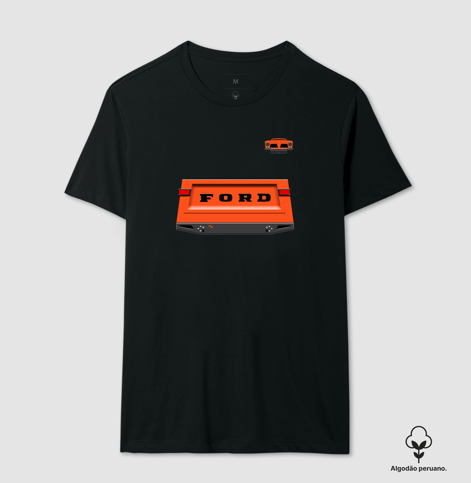 Traseira F75 e mini frente - Camiseta Algodão Peruano