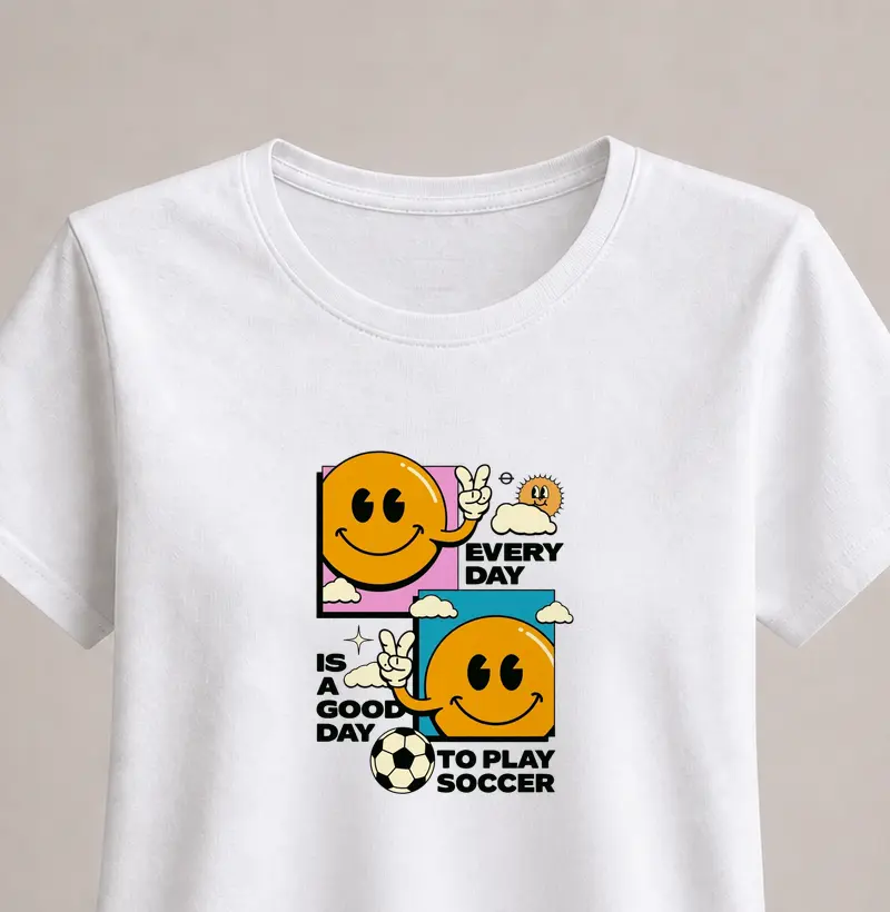 feminina de futebol estampa "good day" joga bonita