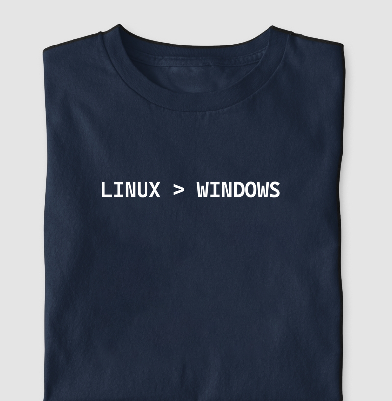 Camiseta "Linux > Windows" T.I