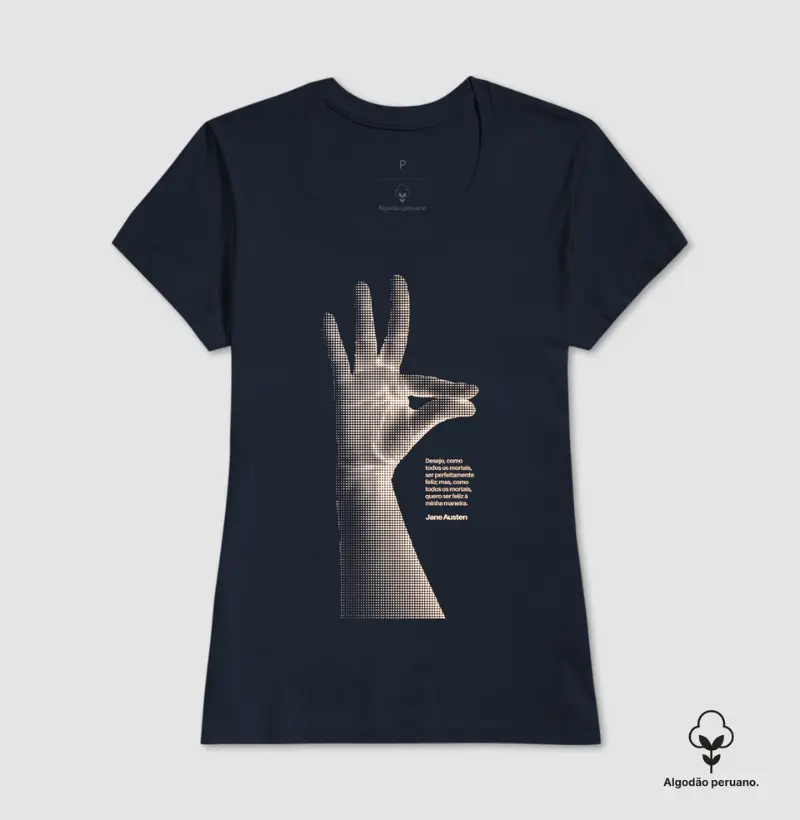 Camiseta Algodão Peruano SER FELIZ Matutaremos