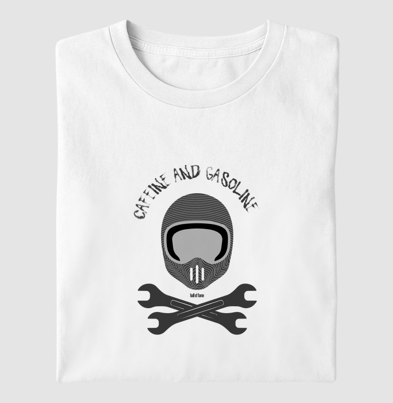 Camiseta estampada hall of fame capacete map