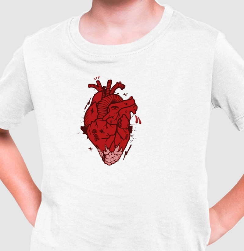 Camiseta Mini Coração VS Cérebro