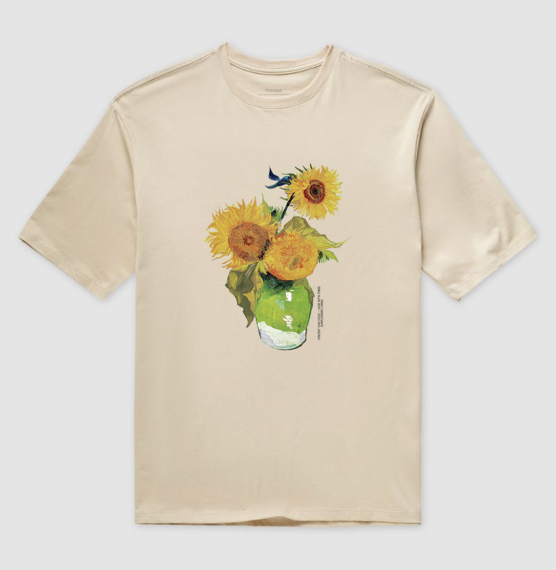 Vase With Three Sunflowers (1888) - Van Gogh - 