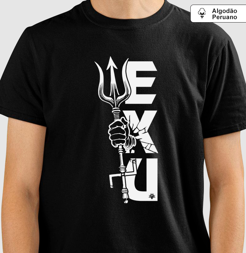 Tridente Exu Monocromático - Algodão Peruano