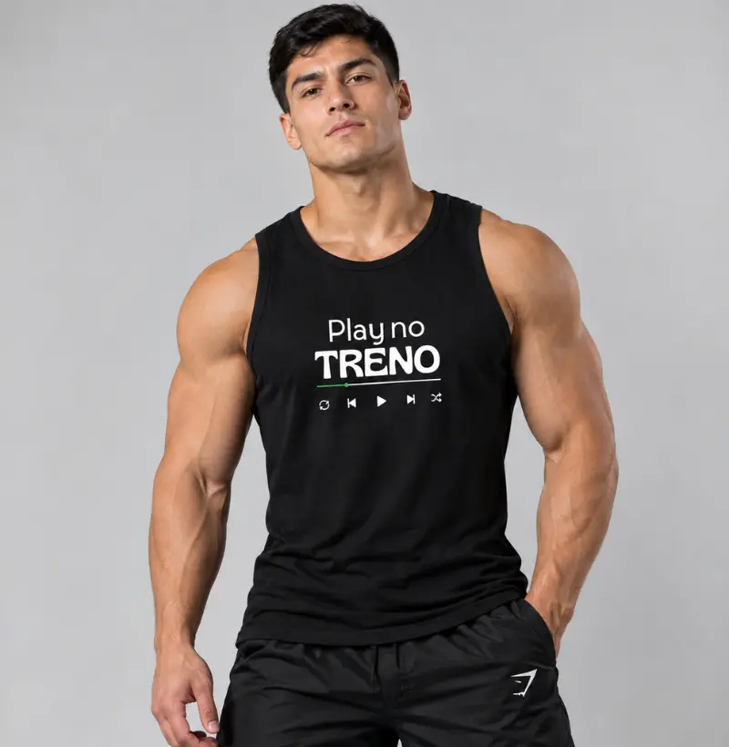 Play no TRENO | Não Existe Treino Sem Música | Regata Fitness Feminino