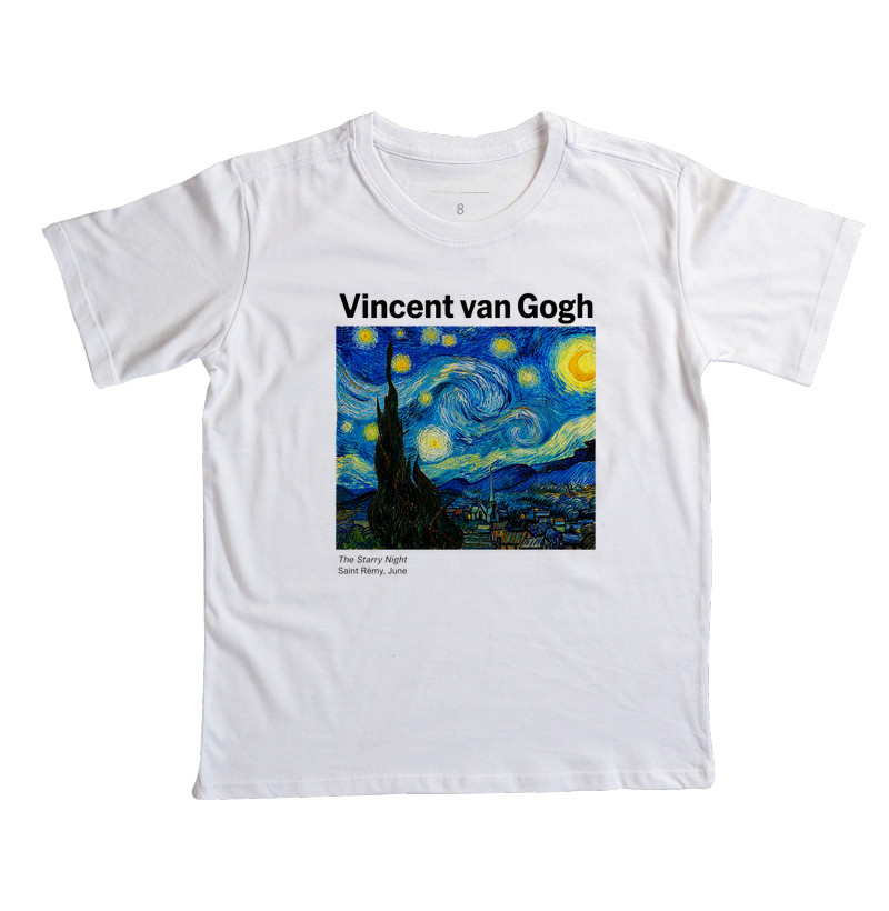 Camiseta Van Gogh – A Noite Estrelada Algodão Peruano 
