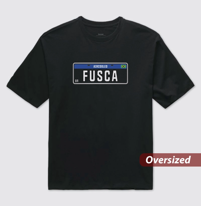 Fusca Placa Preta - Camiseta Oversized