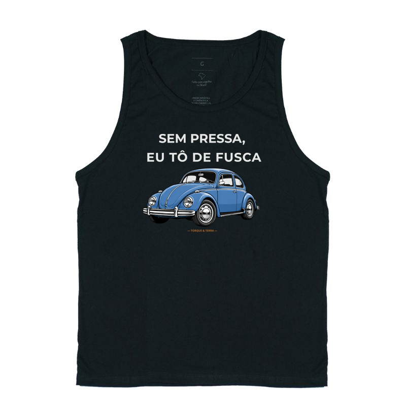 Sem pressa, eu tô de fusca - Azul médio acinzentado