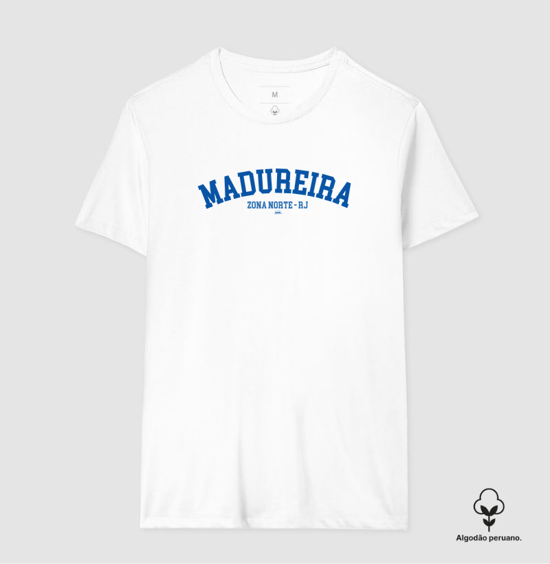Madureira - Azul e Branco - Camiseta Algodão Peruano