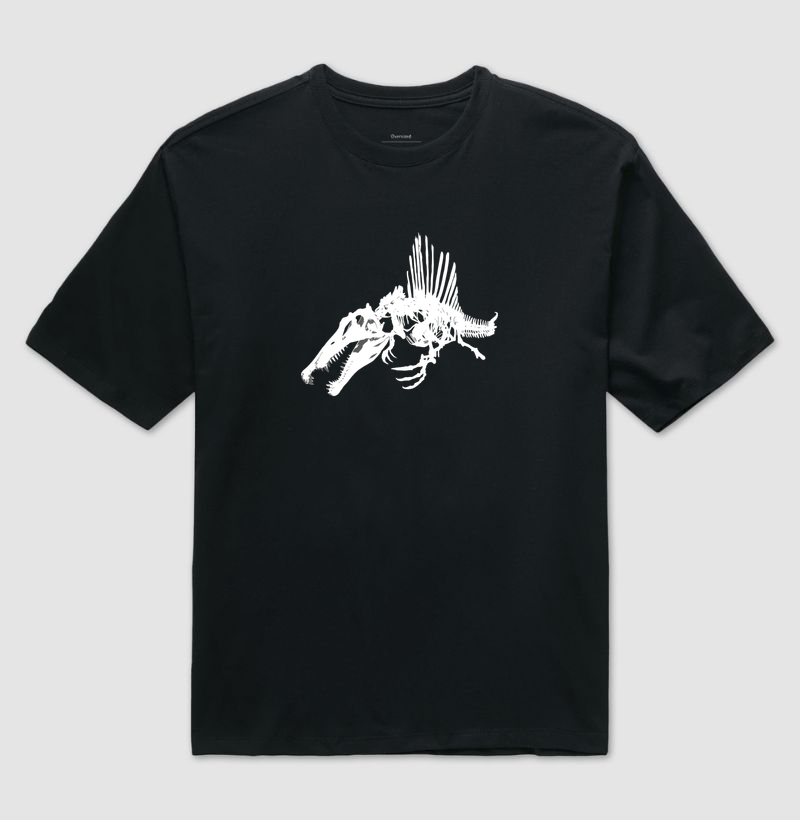 Camiseta Dinossauro Espinossauro Fóssil Algodão Premium Dinoloco
