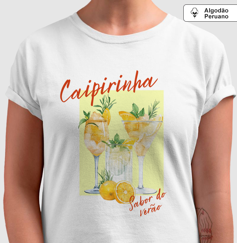 Camiseta Algodão Peruano Caipirinha – Sabor do Verão
