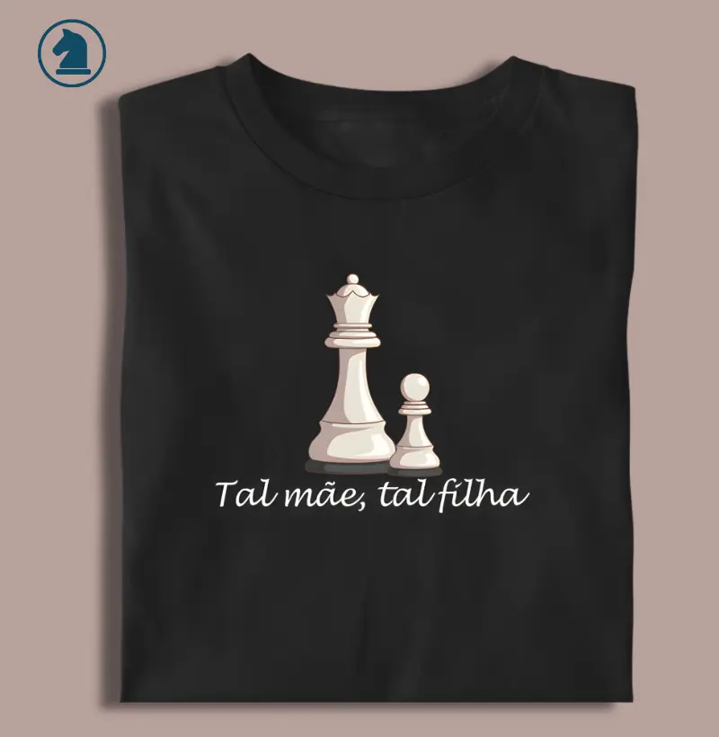 Tal mãe, tal filha - frase abaixo da arte