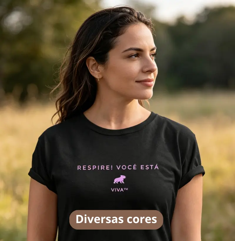 RESPIRE, VOCÊ ESTÁ VIVA - Modo Capivara - Camiseta