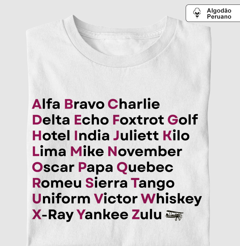 Phonetic Alphabet | Algodão Peruano