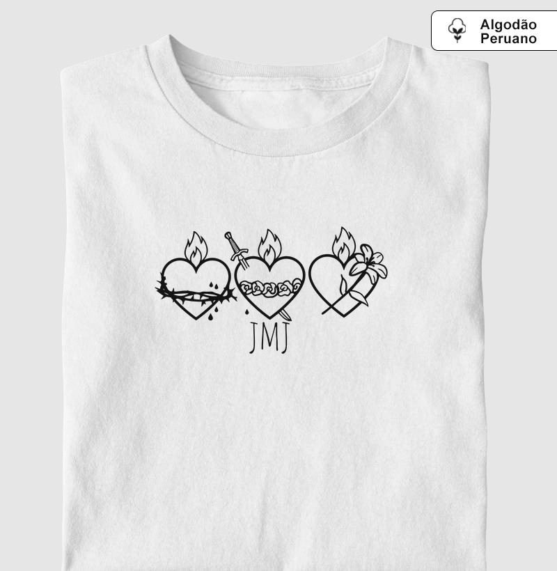 Sagrados Corações Minimalista - Algodão Peruano