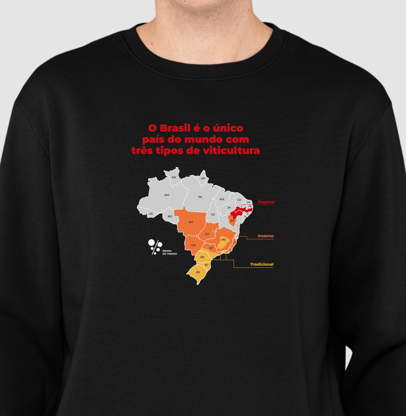 Suéter Mapa - Brasil de Vinhos