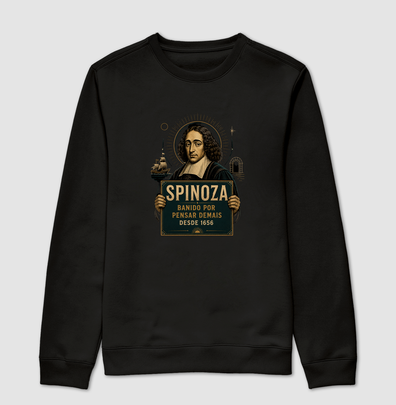 Filosofia de Spinoza - Suéter Moletom